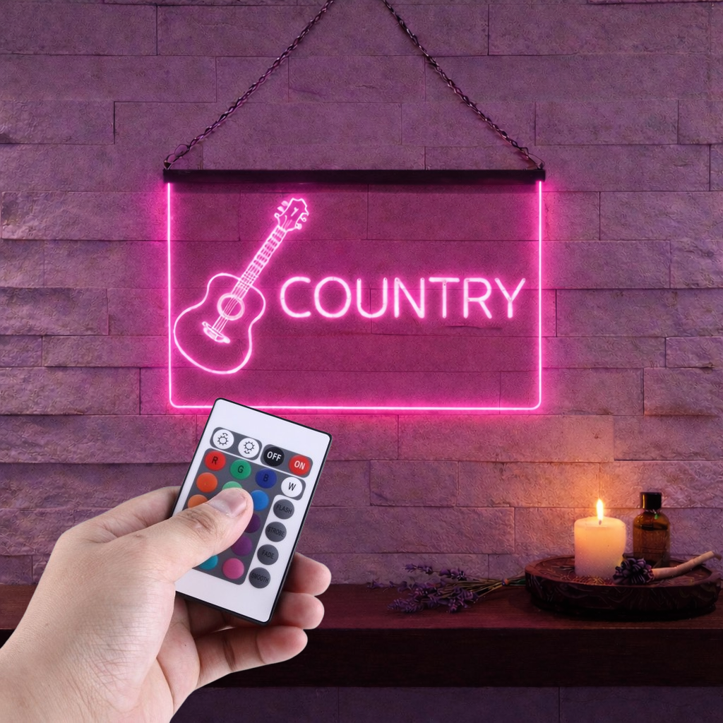 Enseigne Lumineuse Musique Country