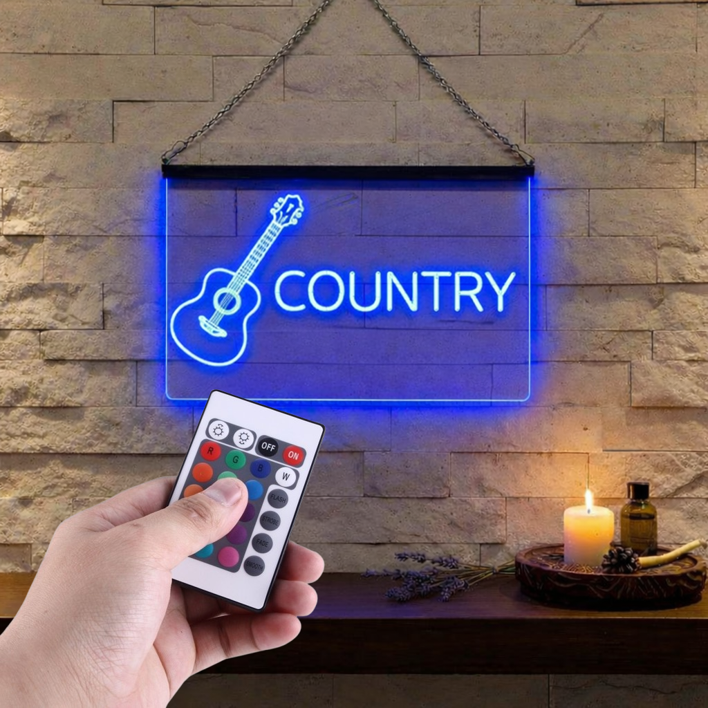 Enseigne Lumineuse Musique Country