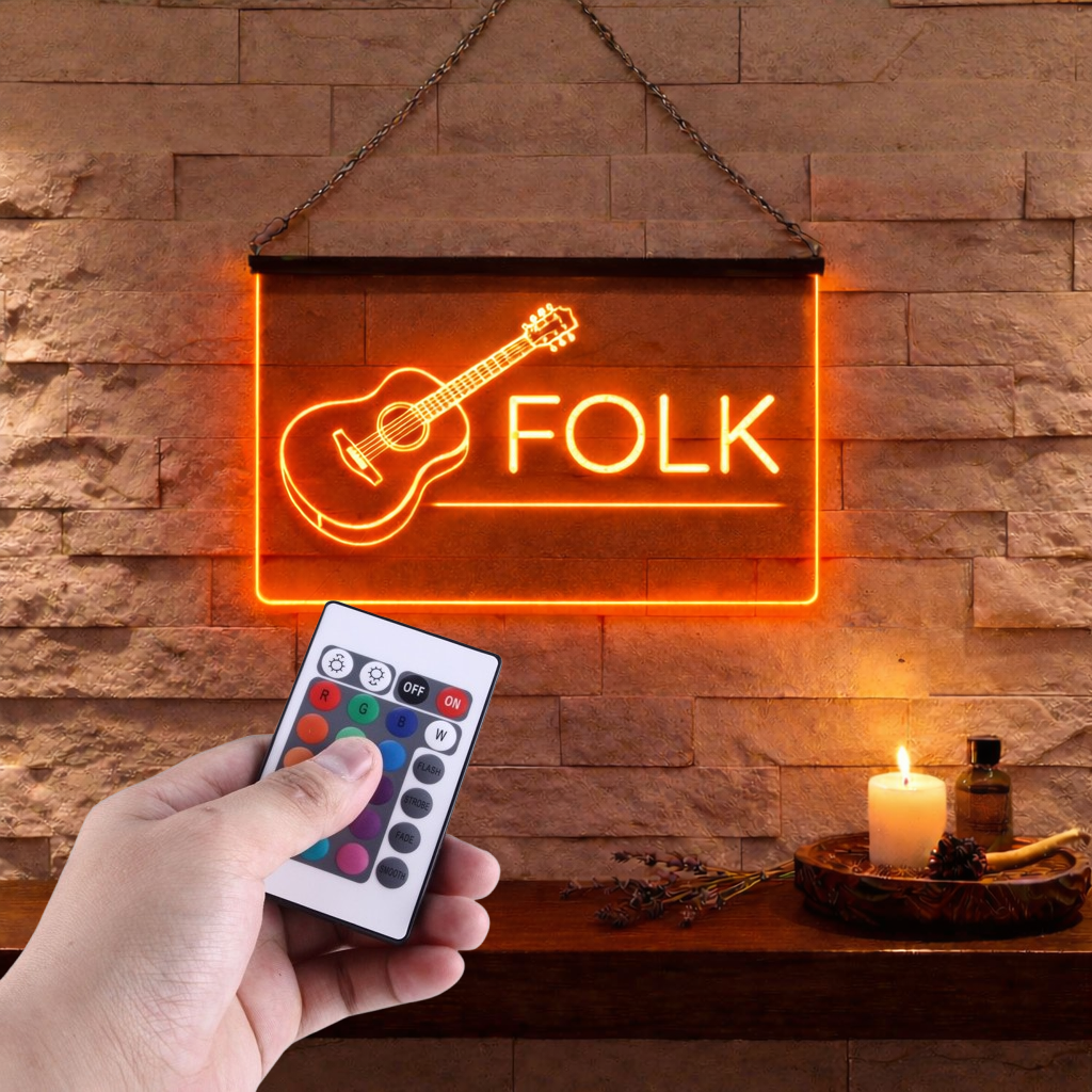 Enseigne Lumineuse Musique Folk