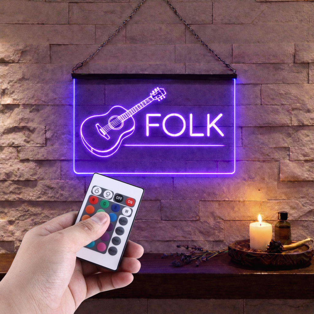 Enseigne Lumineuse Musique Folk