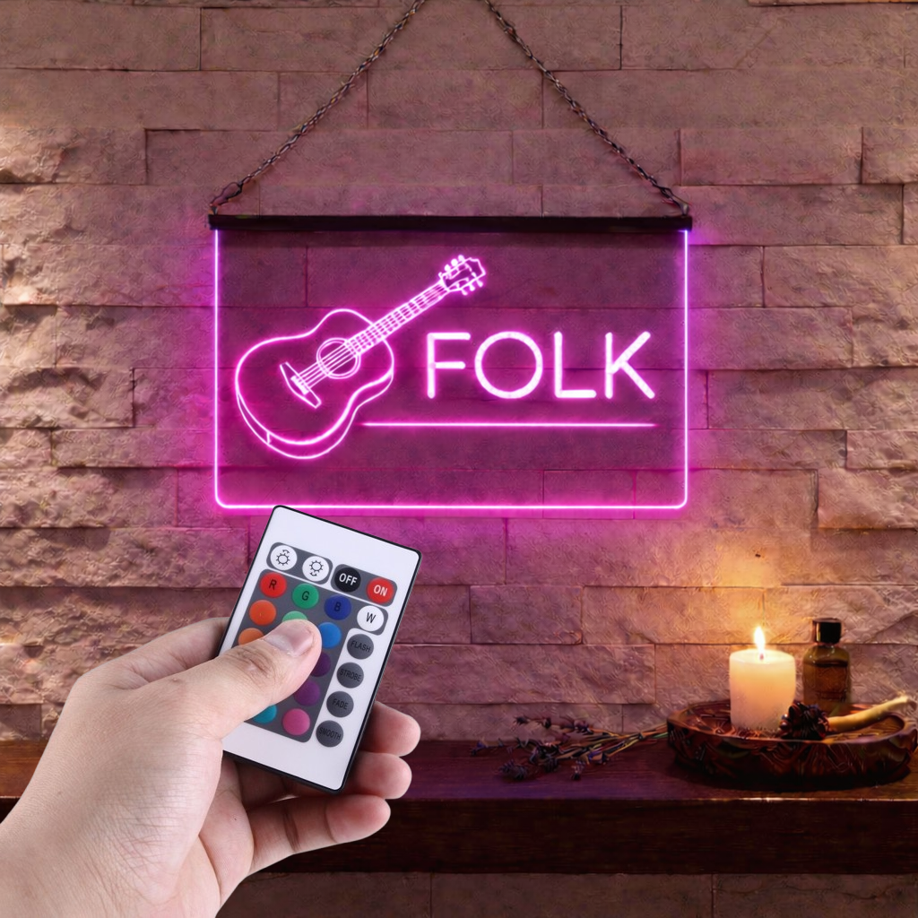 Enseigne Lumineuse Musique Folk