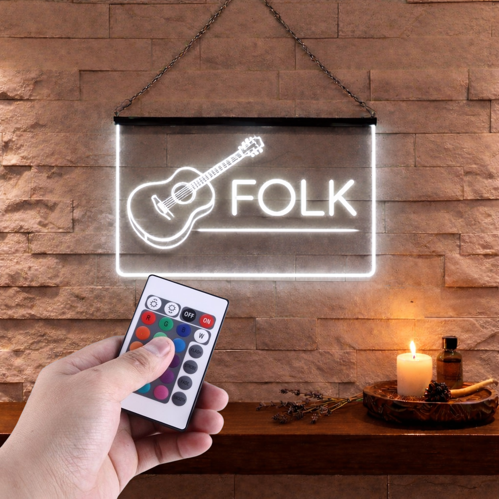 Enseigne Lumineuse Musique Folk