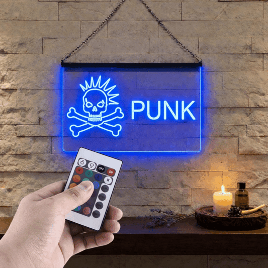 Enseigne Lumineuse Musique Punk 60 x 40 cm