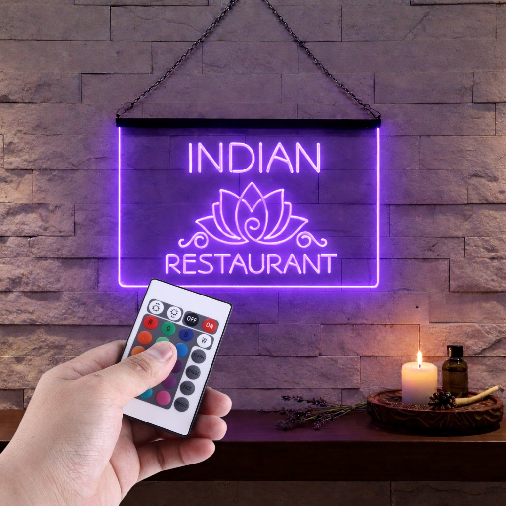Enseigne Lumineuse Restaurant Indien