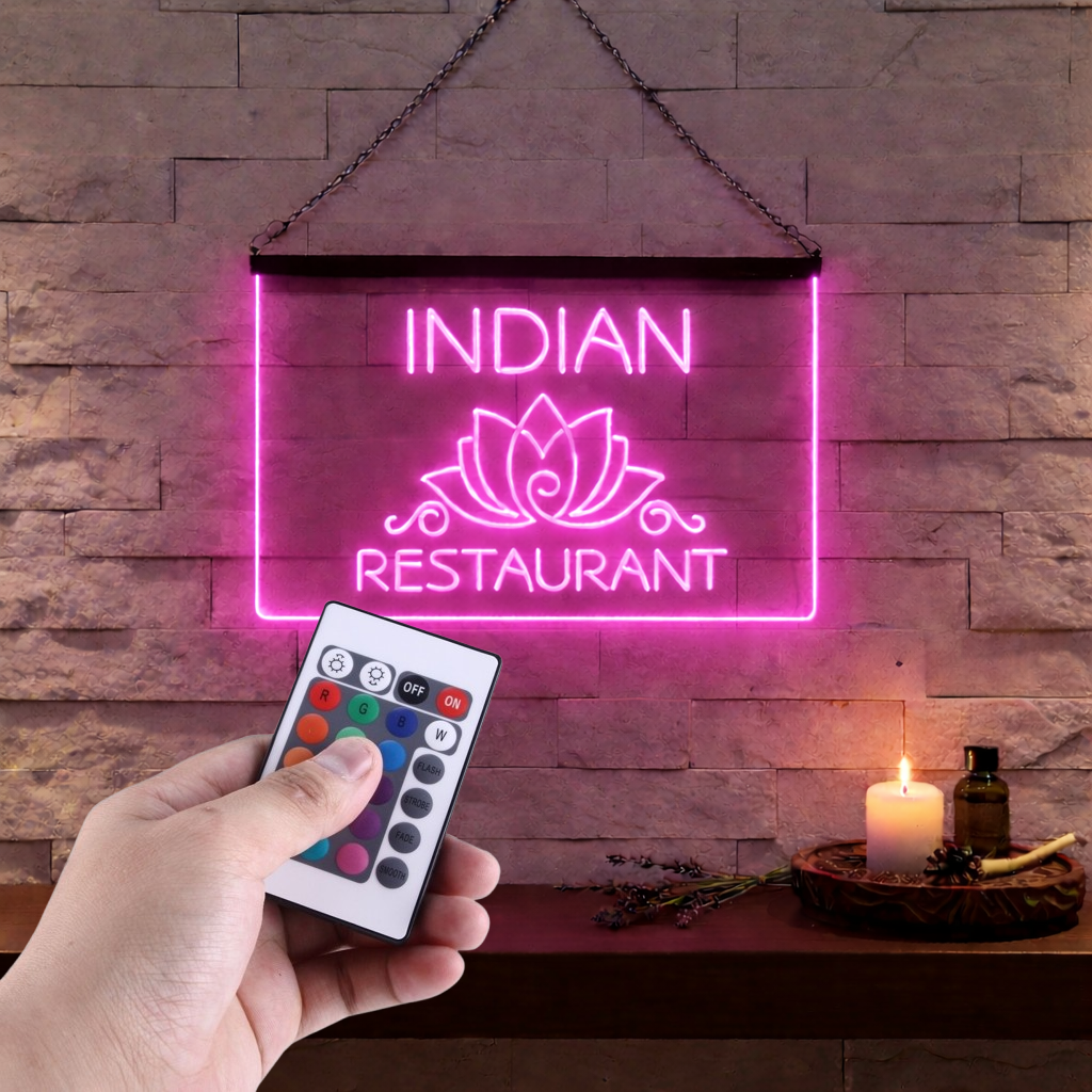 Enseigne Lumineuse Restaurant Indien