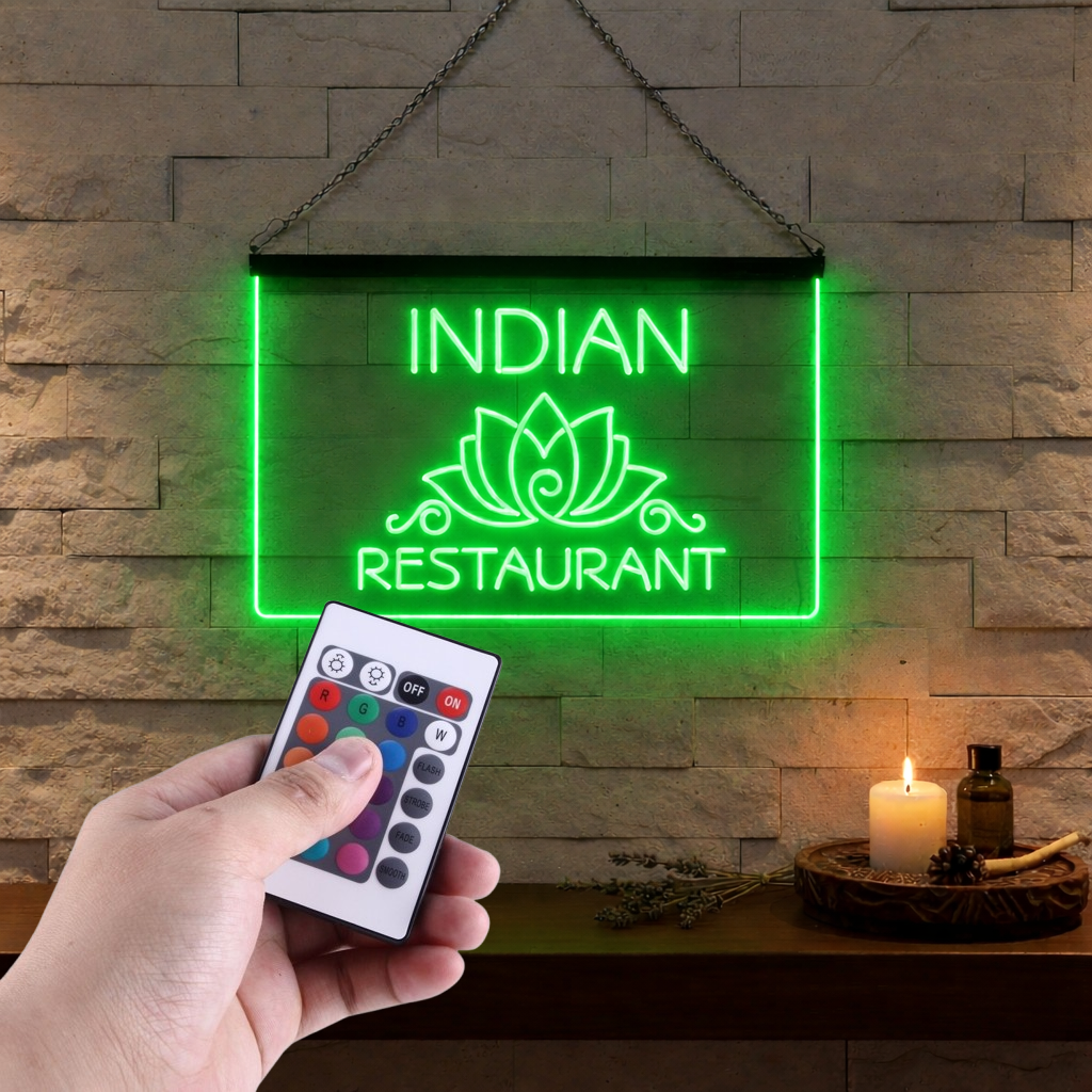 Enseigne Lumineuse Restaurant Indien