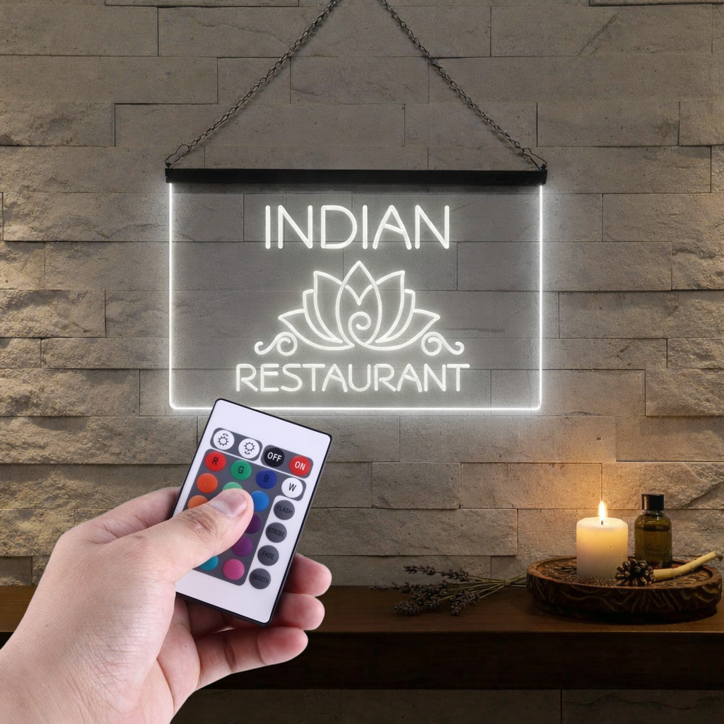 Enseigne Lumineuse Restaurant Indien