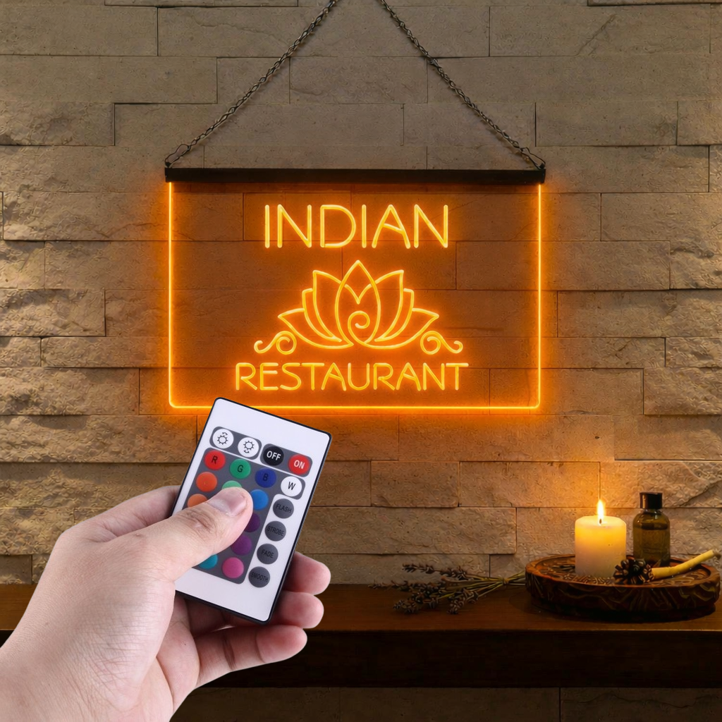 Enseigne Lumineuse Restaurant Indien