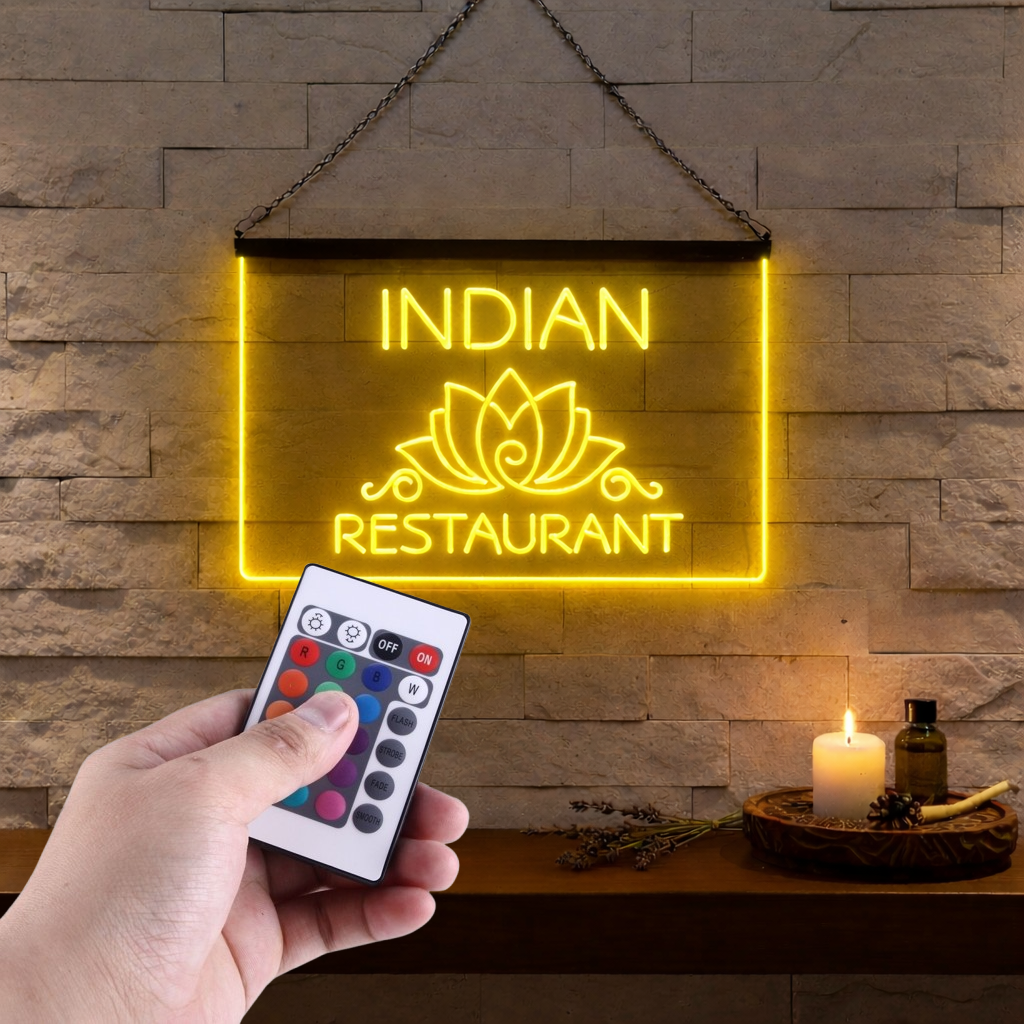 Enseigne Lumineuse Restaurant Indien