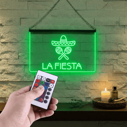 Enseigne Lumineuse Restaurant Mexicain 60 x 40 cm