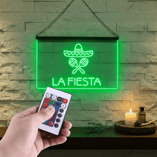 Enseigne Lumineuse Restaurant Mexicain 60 x 40 cm