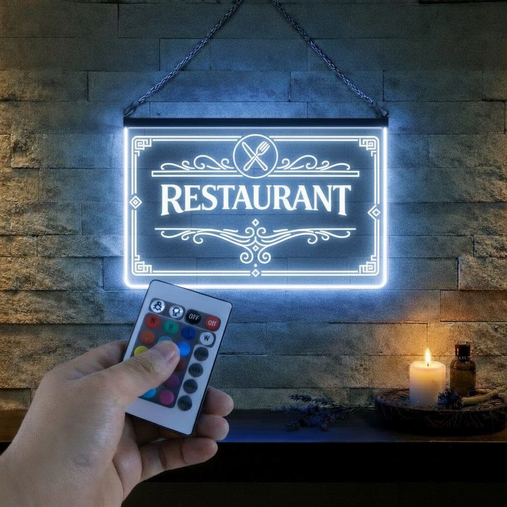 Enseigne Lumineuse LED Restaurant Luxe