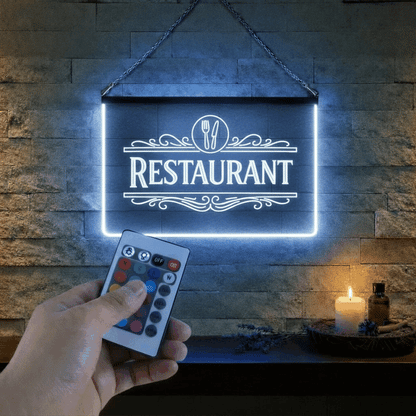 Enseigne Lumineuse LED Restaurant  Néon Lounge