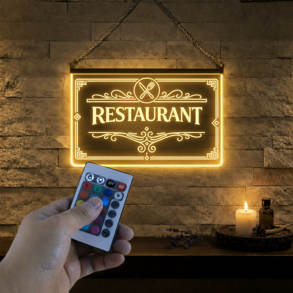 Enseigne Lumineuse LED Restaurant Luxe