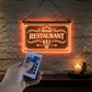 Enseigne Lumineuse LED Restaurant Signalétique Gourmande