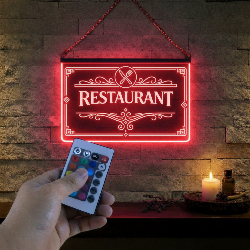 Enseigne Lumineuse LED Restaurant Luxe