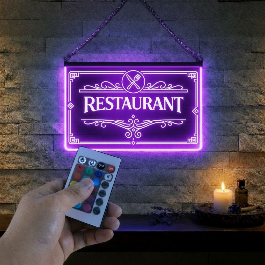 Enseigne Lumineuse LED Restaurant Luxe