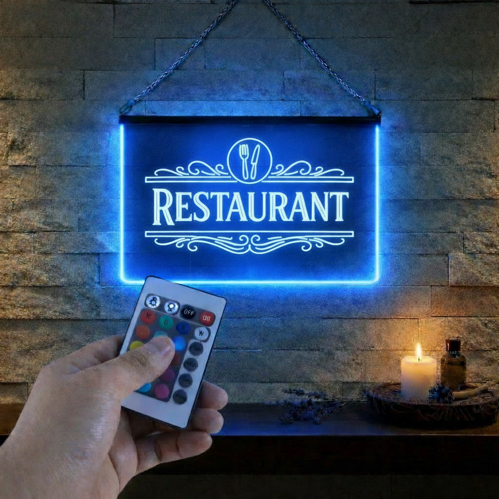 Enseigne Lumineuse LED Restaurant  Néon Lounge