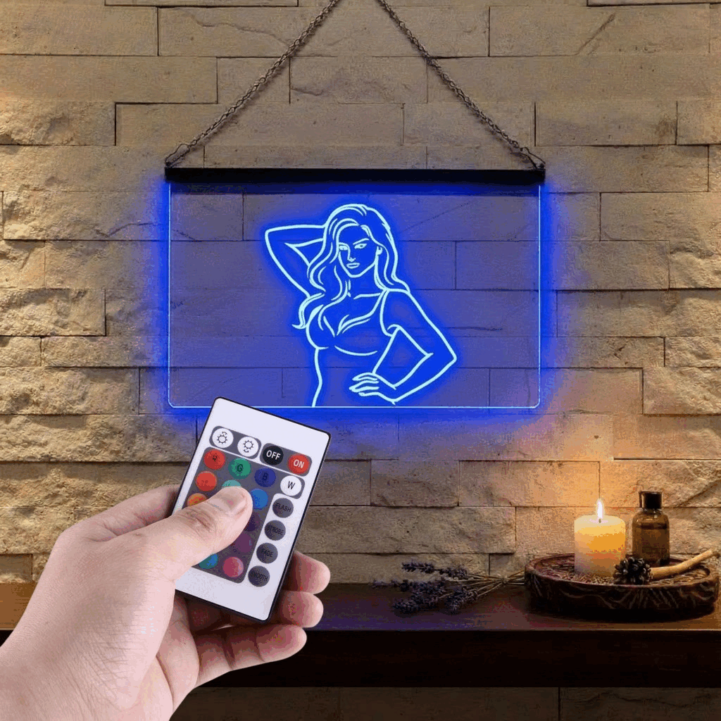 Enseigne Lumineuse Femme 60 x 40 cm