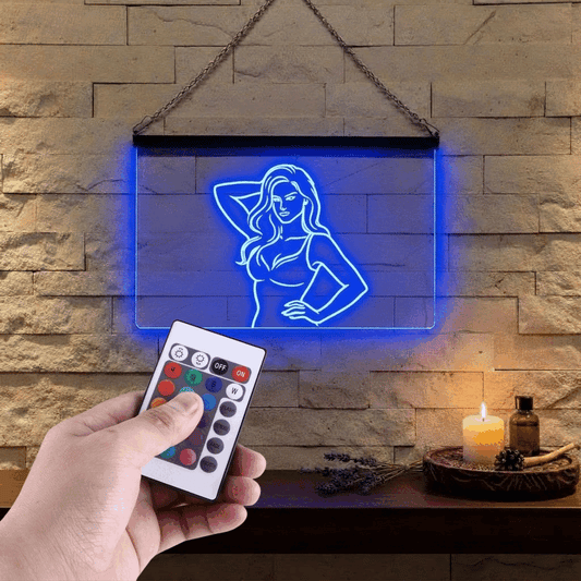 Enseigne Lumineuse Femme 60 x 40 cm