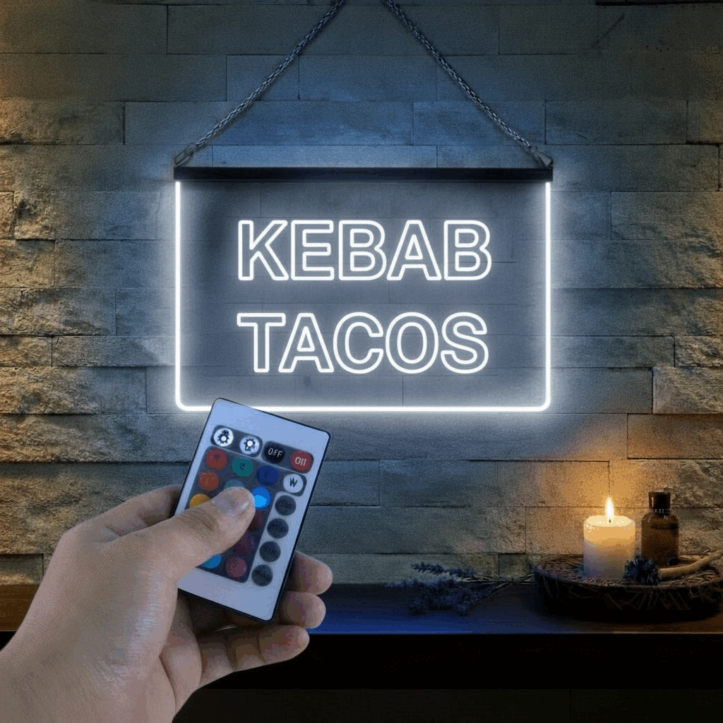 Enseigne Lumineuse Signalétique Kebab Tacos