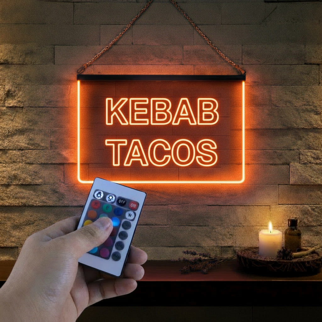 Enseigne Lumineuse Signalétique Kebab Tacos