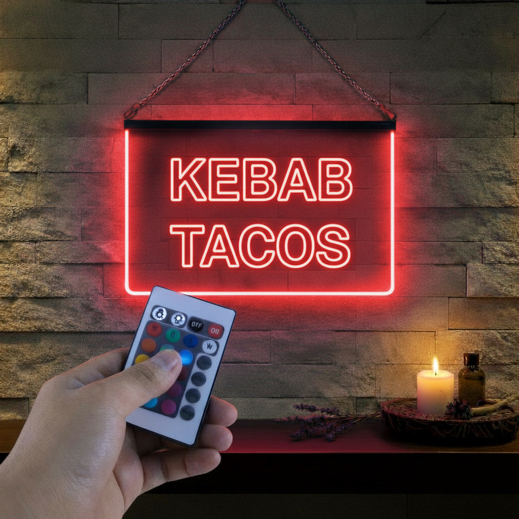 Enseigne Lumineuse Signalétique Kebab Tacos