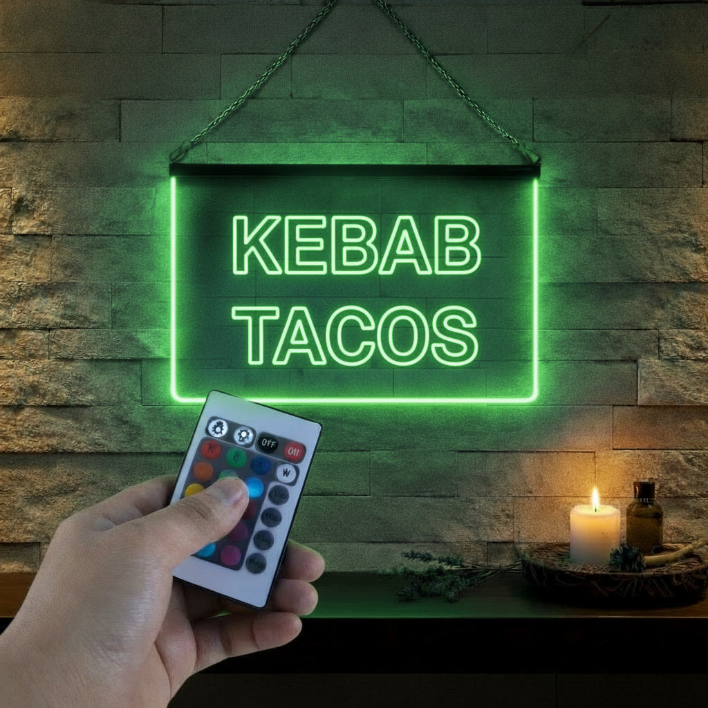 Enseigne Lumineuse Signalétique Kebab Tacos