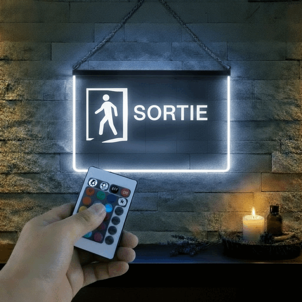 Enseigne Lumineuse Signalétique Sortie