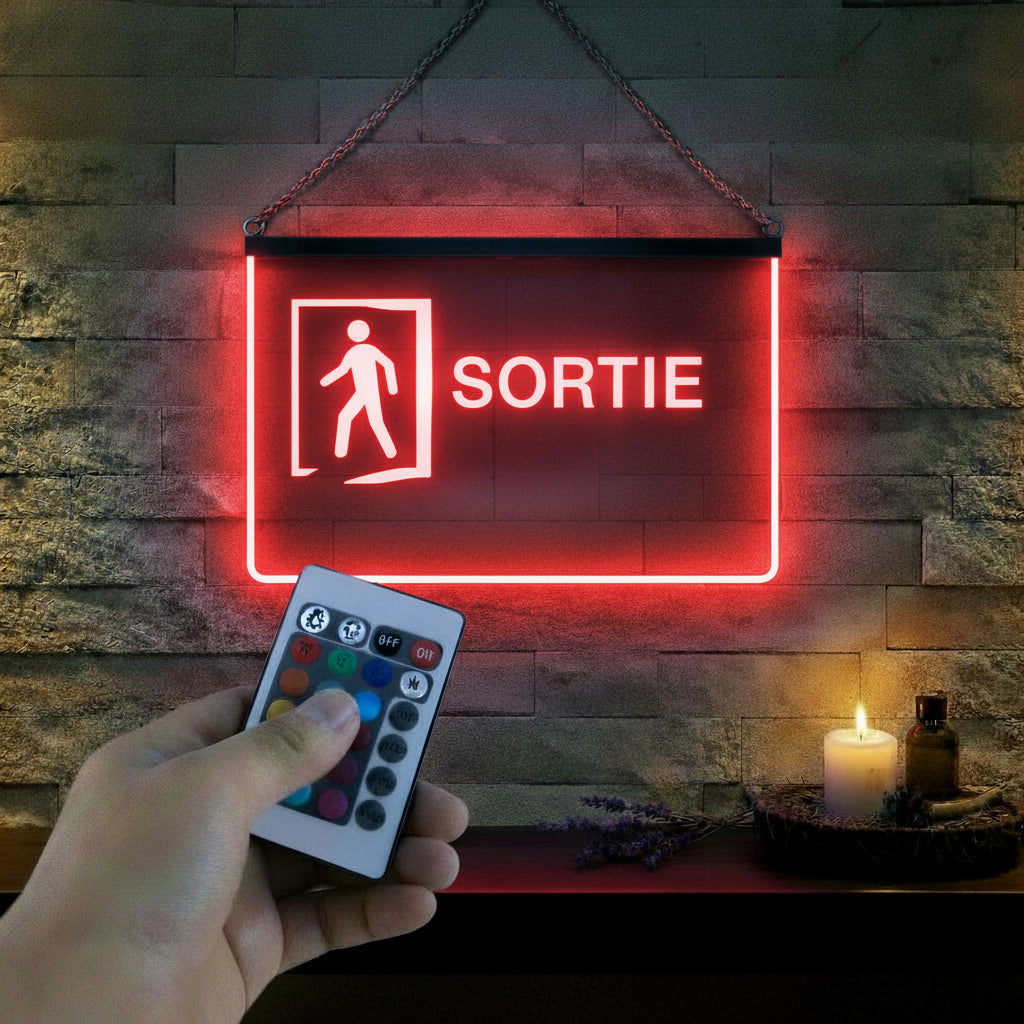 Enseigne Lumineuse Signalétique Sortie