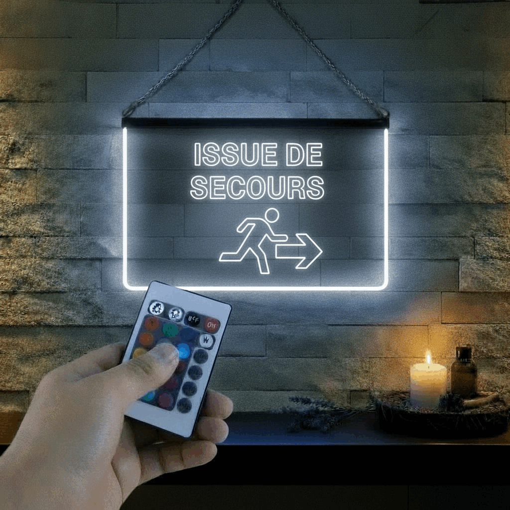 Enseigne Lumineuse Signalétique Issue De Secours