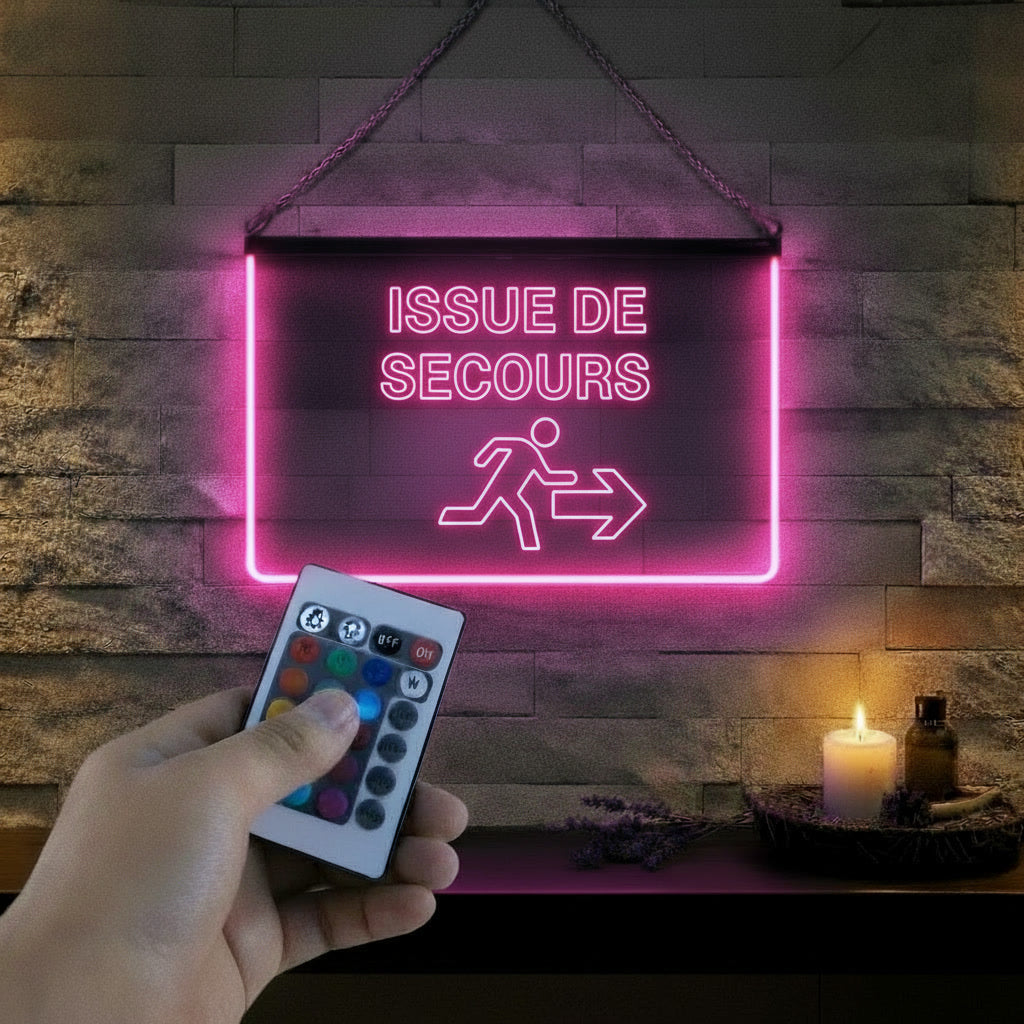 Enseigne Lumineuse Signalétique Issue De Secours
