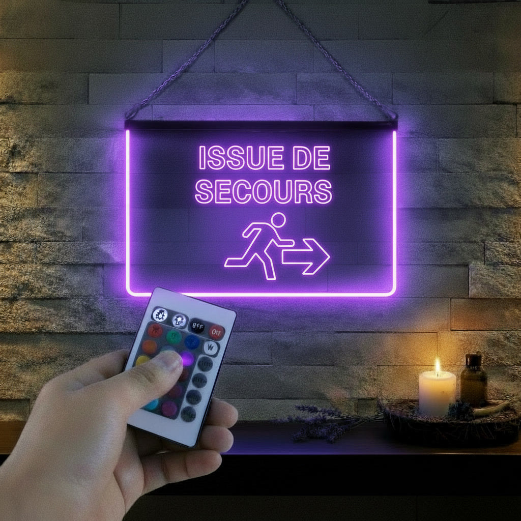 Enseigne Lumineuse Signalétique Issue De Secours