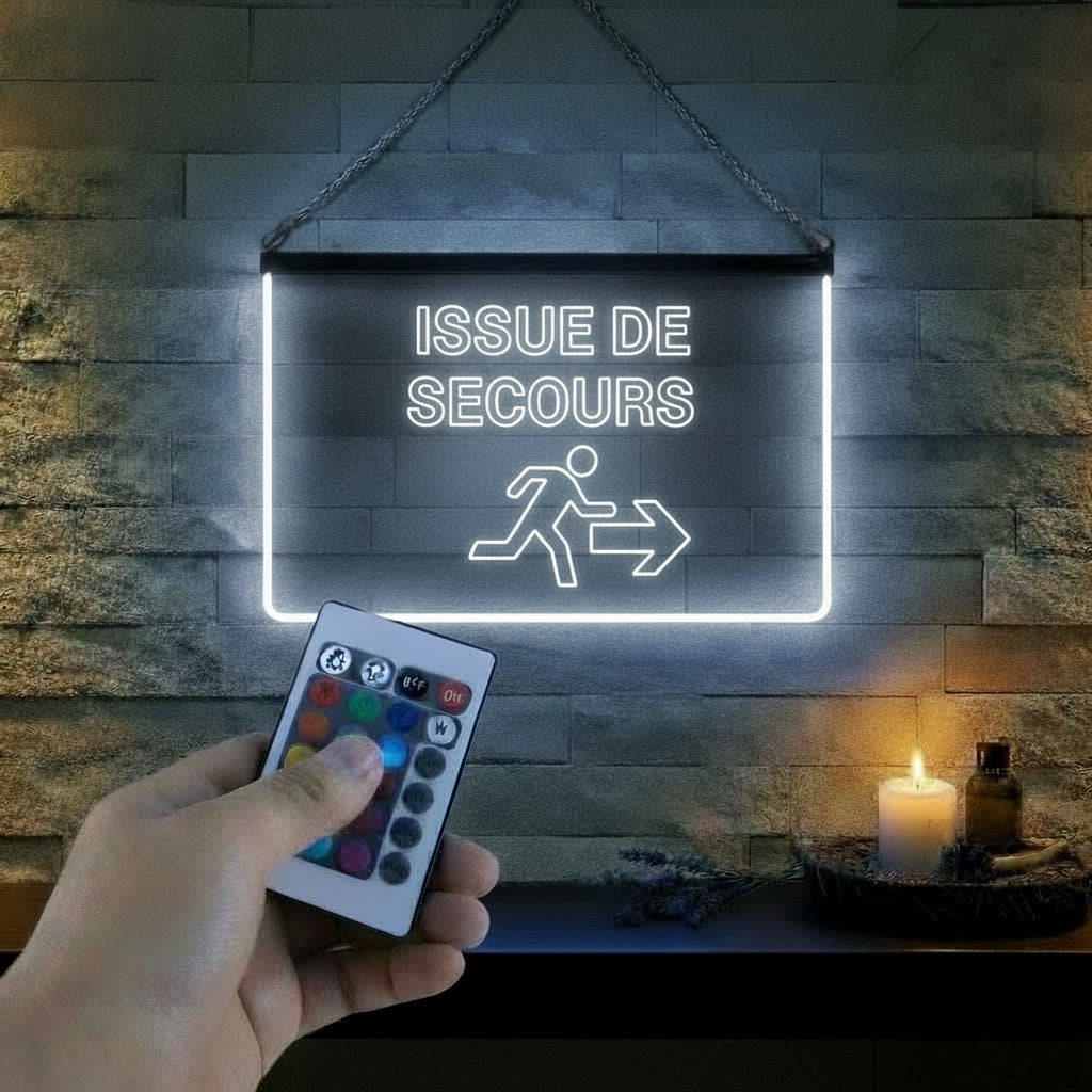 Enseigne Lumineuse Signalétique Issue De Secours