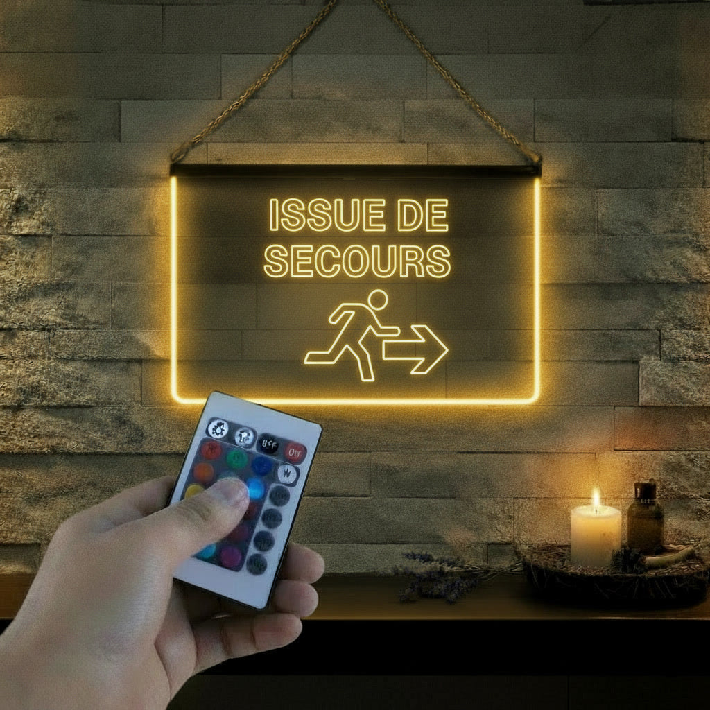 Enseigne Lumineuse Signalétique Issue De Secours