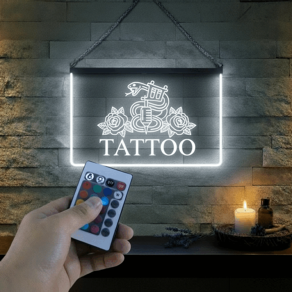 Enseigne Lumineuse Métier Tattoo