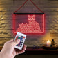 Enseigne Lumineuse Tribale Famille Chat