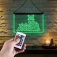 Enseigne Lumineuse Tribale Famille Chat