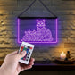 Enseigne Lumineuse Tribale Famille Chat