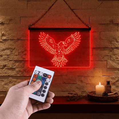 Enseigne Lumineuse Tribale Aigle 60 x 40 cm