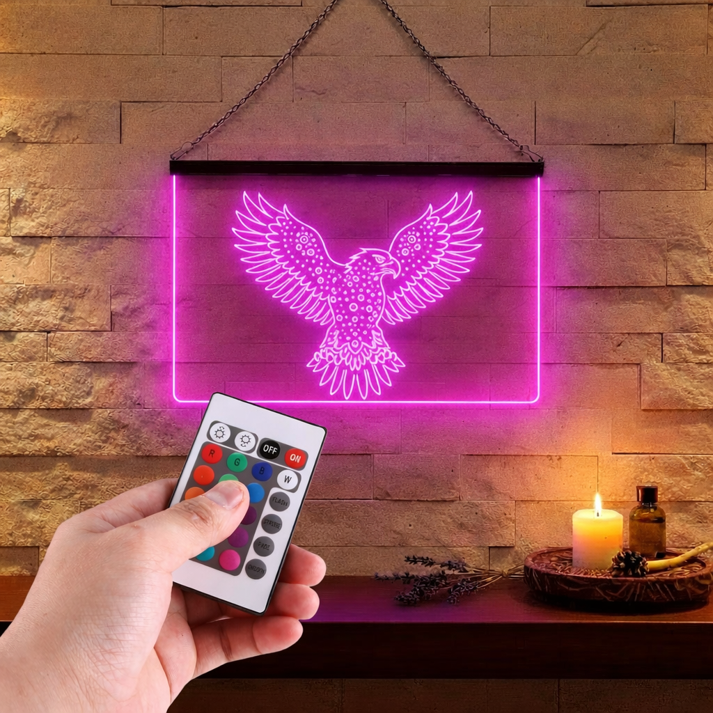 Enseigne Lumineuse Tribale Aigle