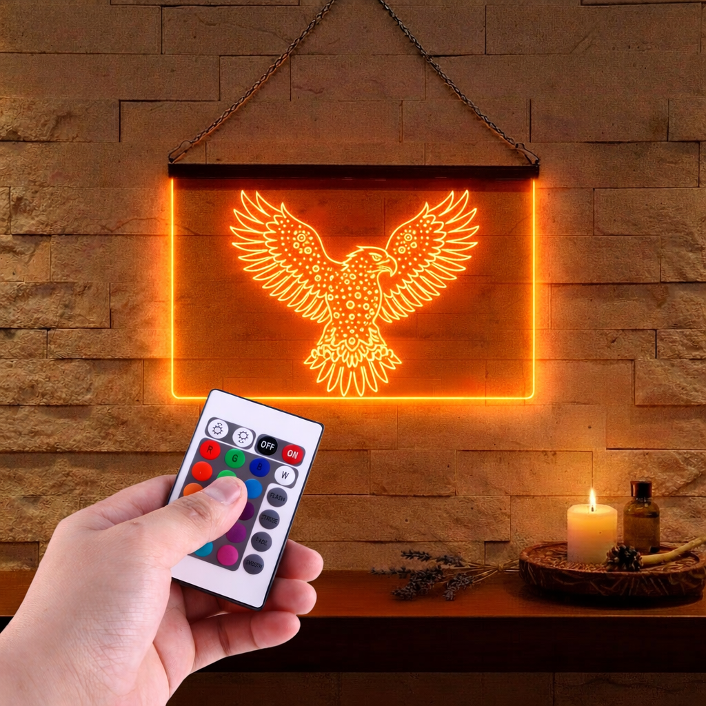 Enseigne Lumineuse Tribale Aigle