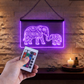Enseigne Lumineuse Tribale Eléphants