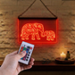 Enseigne Lumineuse Tribale Eléphants