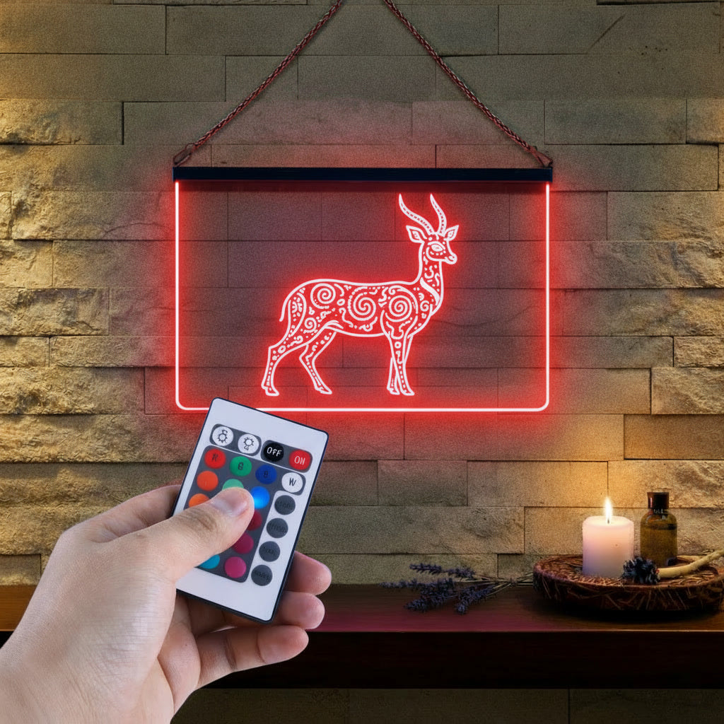 Enseigne Lumineuse Tribale Gazelle