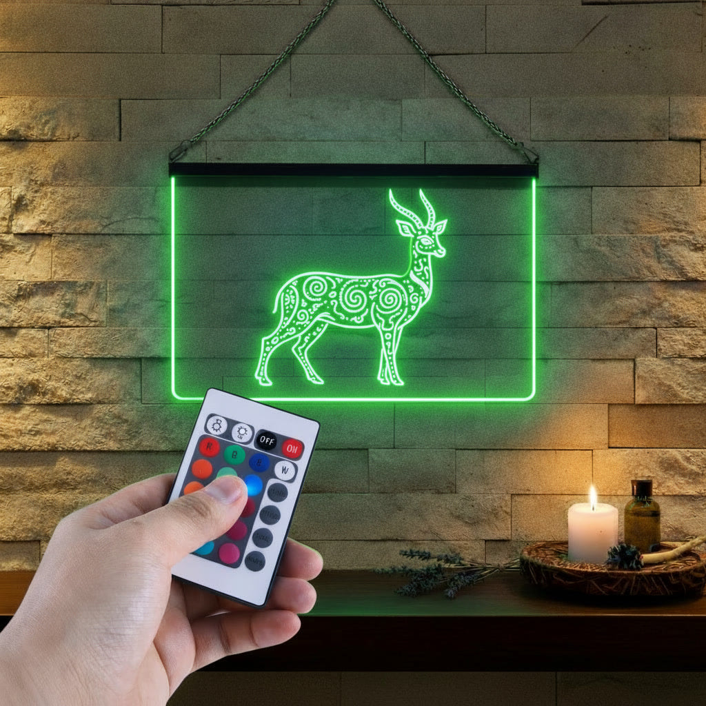 Enseigne Lumineuse Tribale Gazelle