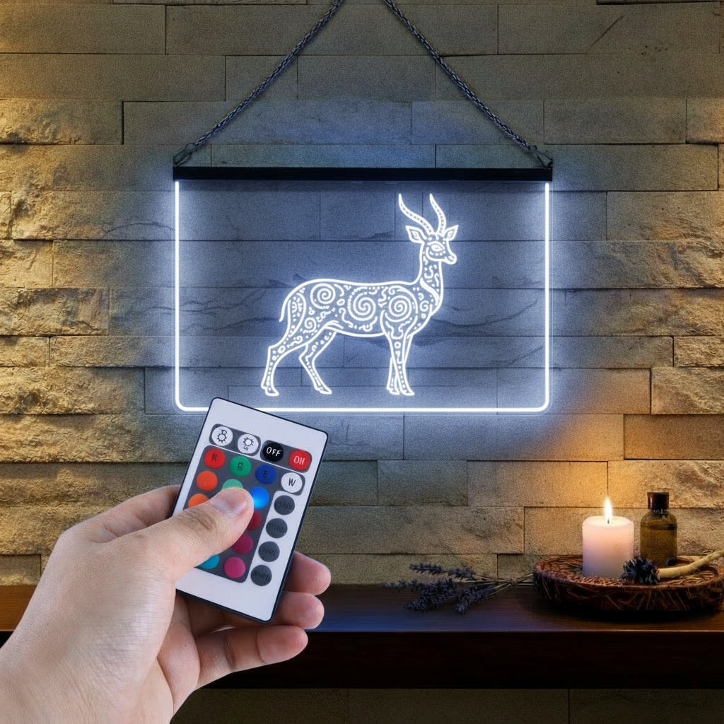 Enseigne Lumineuse Tribale Gazelle