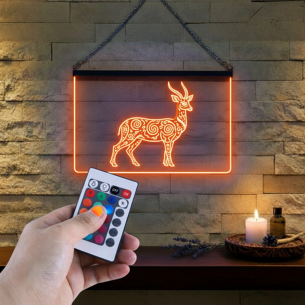 Enseigne Lumineuse Tribale Gazelle