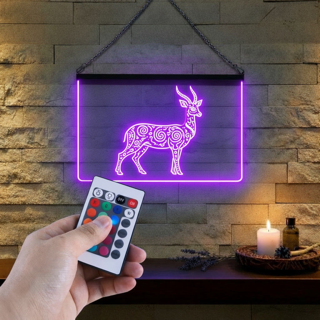 Enseigne Lumineuse Tribale Gazelle