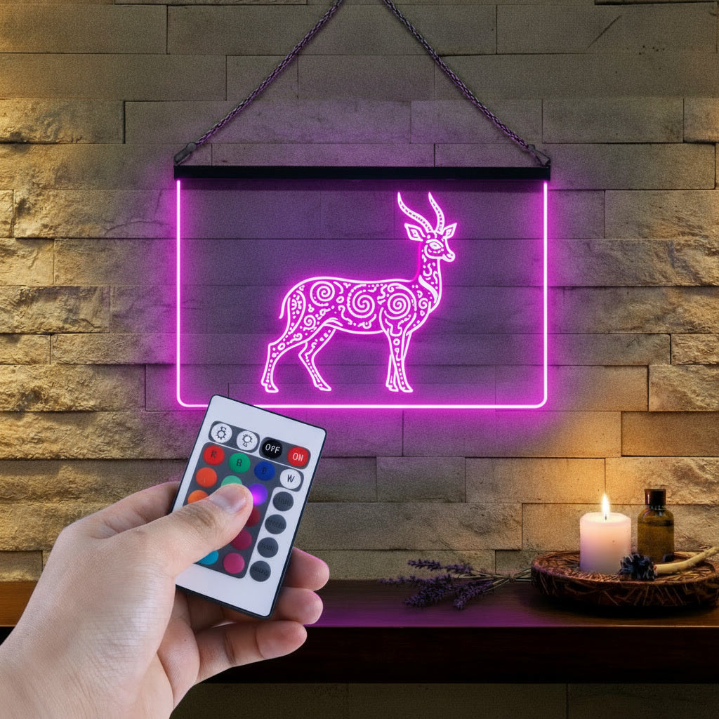 Enseigne Lumineuse Tribale Gazelle